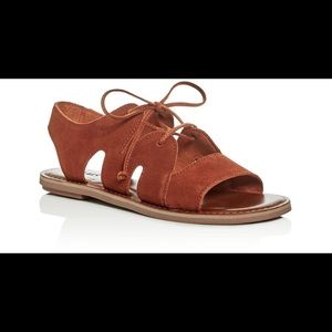 Toms Brown Calypso Suede Lace Up Sandal